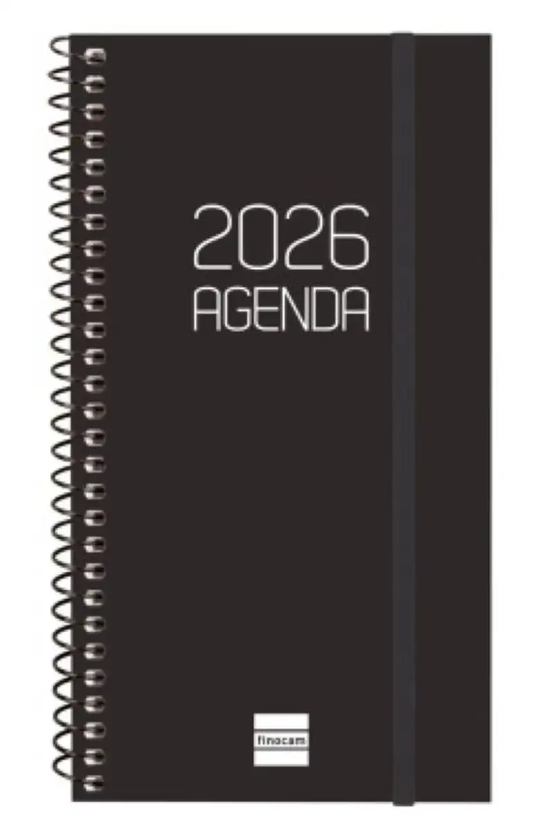 AGENDA ANUAL ESPIRAL 2026 OPAQUE E9 SVH NEGRO