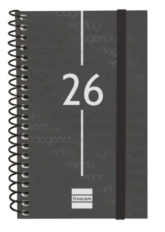 AGENDA ANUAL ESPIRAL 2026 SVH E10 15,5X21,2CM NEGRO