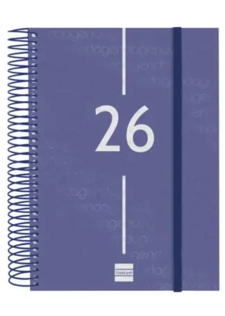 AGENDA ANUAL ESPIRAL 2026 D/P E10 15,5X21,2CM AZUL