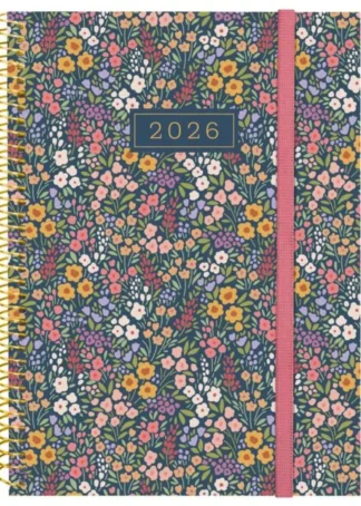 AGENDA ESPIRAL ANUAL 2026 E10 DP 15,5X21,2CM FLORA