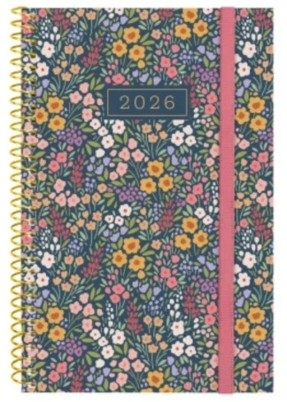 AGENDA ANUAL ESPIRAL 2026 DESIGN COL E5 DP FLORA