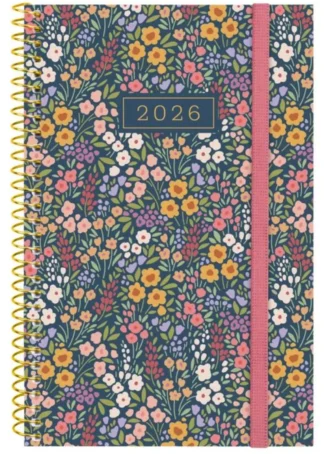 AGENDA ESPIRAL ANUAL 2026 E5 SVH 11,7X18,1CM FLORA