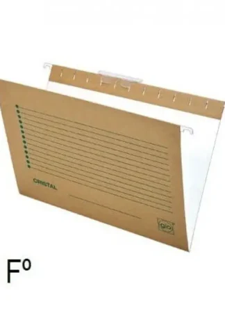 C/25 CARPETA COLGANTE Fº GIO KRAFT BICOLOR VISOR SUPERIOR