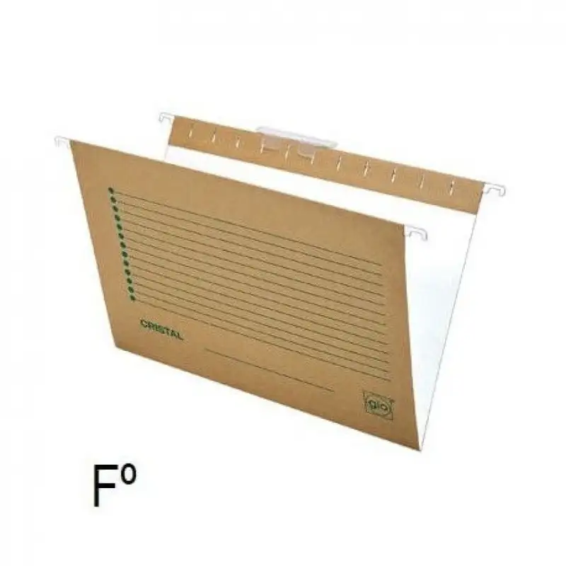 C/25 CARPETA COLGANTE Fº GIO KRAFT BICOLOR VISOR SUPERIOR