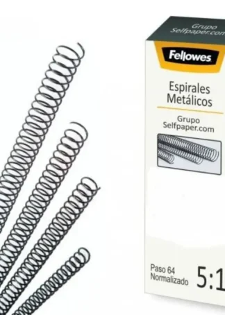 C/50 ESPIRAL METALICA NEGRA 32MM PASO 5:1