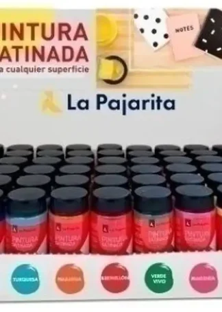 EXPOSITOR 54 PINTURA SATINADA LA PAJARITA 35ML.