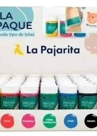 EXPOSITOR 54 PINTURA PARA TELA OPACA LA PAJARITA 35ML