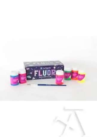 ESTUCHE PINTURA FLUORESCENTE LA PAJARITA 35ML COLORES SURT.