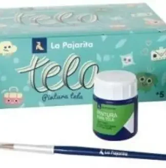 ESTUCHE 6 BOTES PINTURA PARA TELA LA PAJARITA COLORES SURT.