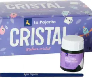 ESTUCHE 6 BOTES PINTURA CRYSTAL LA PAJARITA COLORES SURTID.