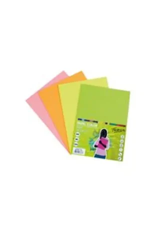 PAQUETE A4 250H 80G 5 COLORES FLUOR SURTIDOS FABRISA
