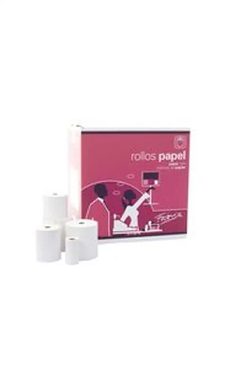 PACK 10 ROLLOS PAPEL TERMICO SIN BPA 57X60X12MM FABRISA