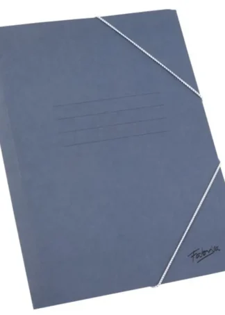 PAQ/5 CARPETA CARTON 4º GOMAS Y SOLAPAS AZUL