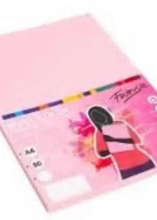 PAQUETE PAPEL A4 100H 80G COLOR ROSA CLARO FABRISA