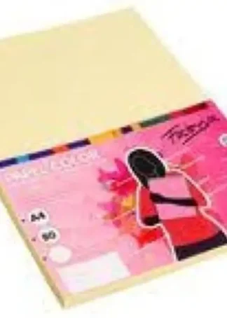 PAQUETE PAPEL A4 100H 80G COLOR AMARILLO FABRISA