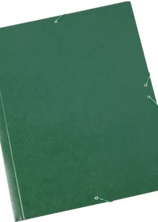 CARPETA DIBUJO A3 GOMAS Y SOLAPAS CARTON GOFRADO VERDE