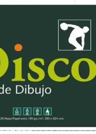 BLOC DIBUJO DISCO ENCOLADO 130G 230X340MM 20H CON RECUADRO