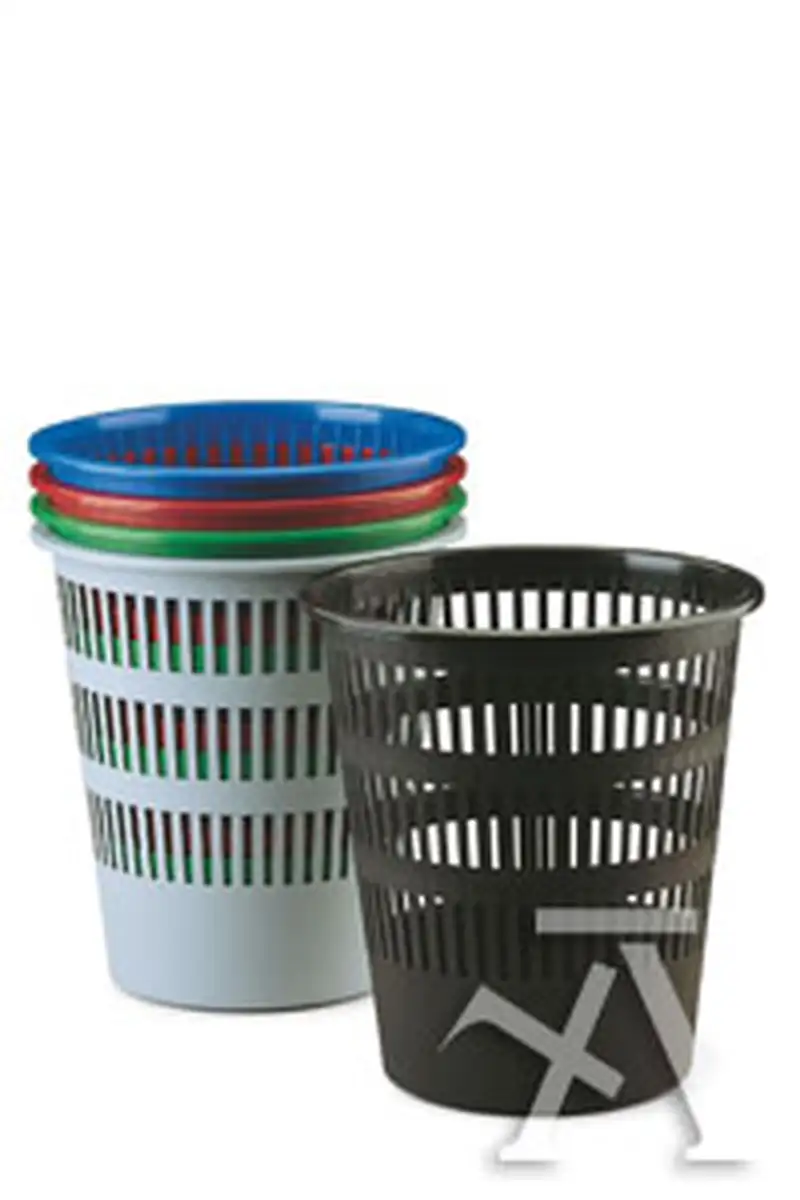 C/10 PAPELERAS DE REJILLA PLASTICO COLORES SURTIDOS 12L