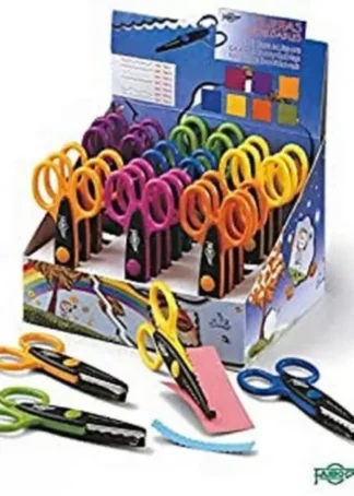 EXP 24 TIJERAS ESCOLARES MULTIFORMAS 13CM FAIBO