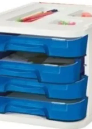 FICHERO CAJONES DE SOBREMESA 285X375X230MM 4 CAJONES AZUL