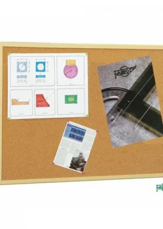 TABLERO DE CORCHO 60X120CM MARCO MADERA FAIBO