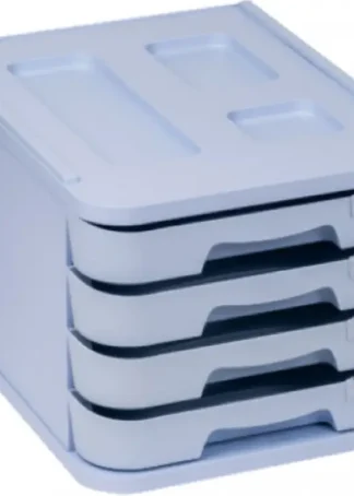 FICHERO CON 4 CAJONES DE SOBREMESA AZUL PASTEL