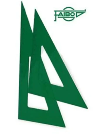 CARTABON VERDE 25CM GRADUADA METACRILATO FAIBO