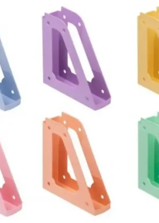 C/10 REVISTEROS PLASTICO COLOR0S PASTEL SURTIDOS