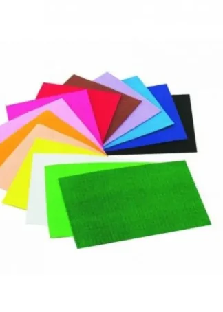 PACK 10 LAMINAS GOMA EVA EFECTO TOALLA 20X30 COL. SURTIDOS