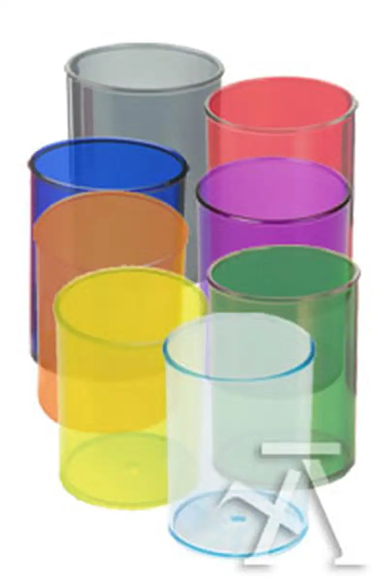 C/10 CUBILETES DE PLASTICO TRANSLUCIDO COLORES SURT. FAIBO