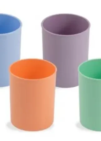 C/10 CUBILETES DE PLASTICO OPACOS PASTEL COLORES SURTIDOS