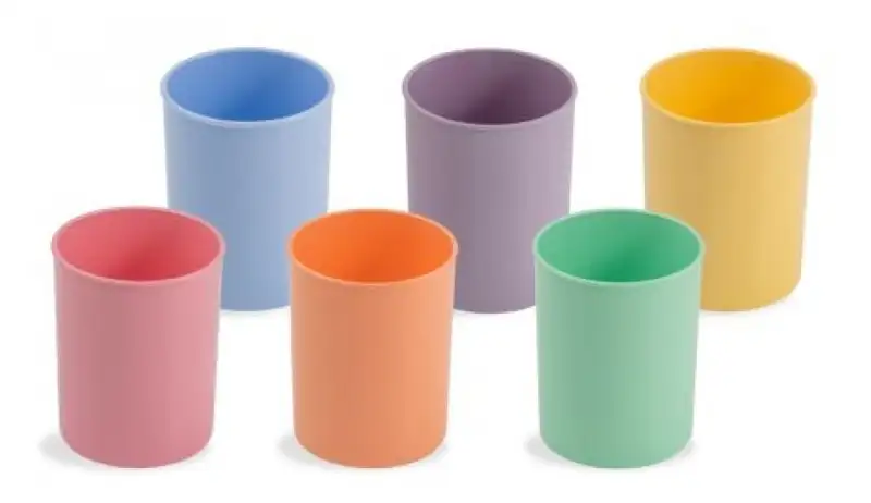 C/10 CUBILETES DE PLASTICO OPACOS PASTEL COLORES SURTIDOS