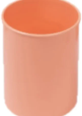 CUBILETE DE PLASTICO OPACO PASTEL NARANJA