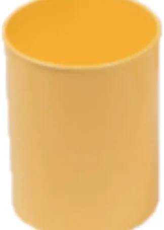 CUBILETE DE PLASTICO OPACO PASTEL AMARILLO