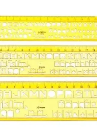 BOLSA 3 PLANTILLAS PARA ROTULAR 6,8,10MM FAIBO