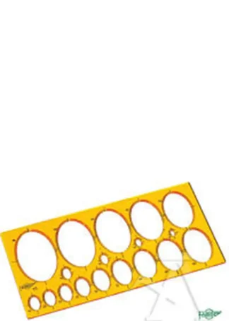 PLANTILLAS DE ELIPSES 27X13CM PLASTICO