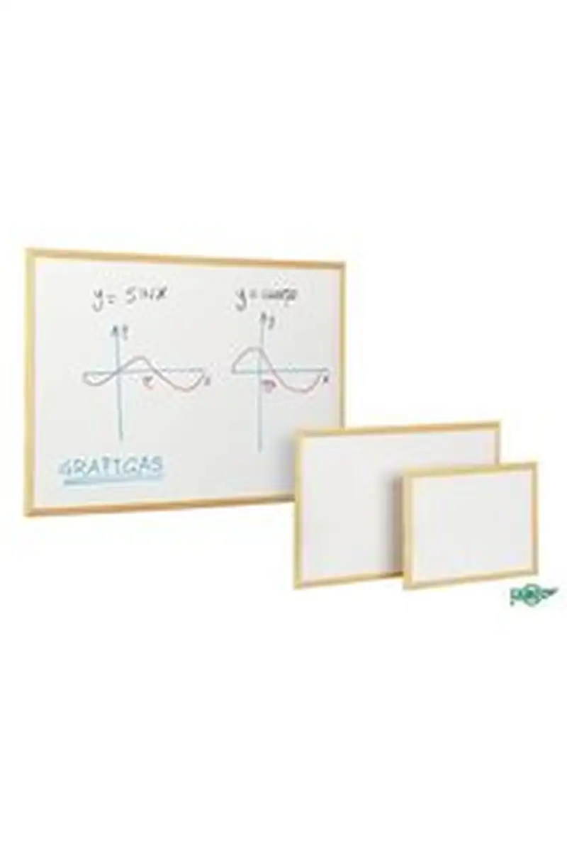 PIZARRA BLANCA 60X90CM CON MARCO DE MADERA FAIBO