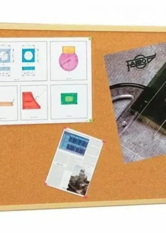 TABLERO DE CORCHO 80X120CM MARCO MADERA FAIBO