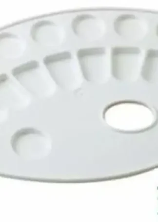 PAQ/10 PALETAS DE PLASTICO OVALADAS 25X15CM C/DEPARTAMENTOS