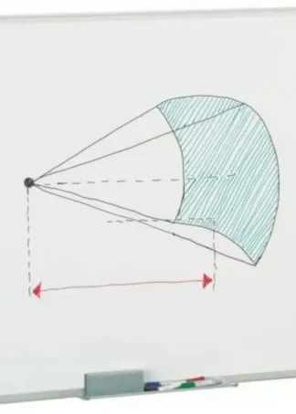 PIZARRA BLANCA METALICA 90X120CM CON CAJETIN DE ALUMINIO