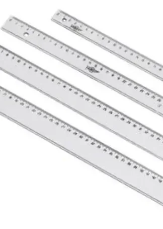 C/20 REGLA 50CM CON BOLSA PLASTICO TRANSPARENTE