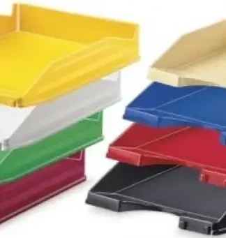 C/10 BANDEJA SOBREMESA PLASTICO COLOR NEGRO 350X250X65MM