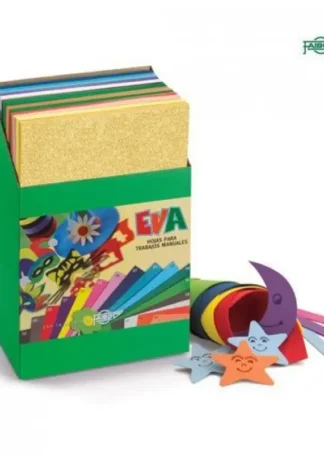 EXP 108 LAMINAS GOMA EVA 40X60CM CON PURPURINA SURTIDOS