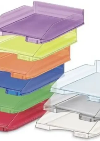 C/10 BANDEJAS PLASTICO COLORES SURTIDOS 350X250X65MM