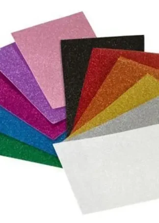 PACK 3 LAMINAS GOMA EVA PURPURINA VERDE 40X60