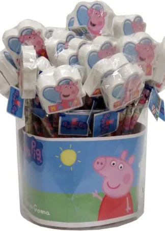 CUBO 36 LAPIZ CON GOMA DECORADA PEPPA PIG