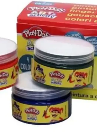 C/4 BOTES PINTURA DE DEDOS 70ML COLORES BASICOS PLAY DOH