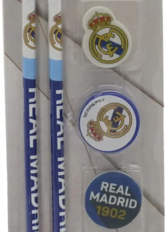 SET 5 PIEZAS ESCRITURA REAL MADRID