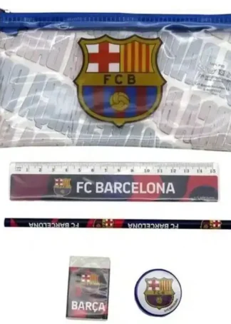 PORTATODO CON MATERIAL ESCOLAR FC BARCELONA