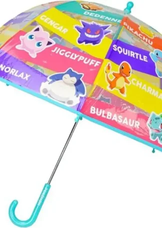 PARAGUAS MANUAL INFANTIL 48CM POKEMON TRANSPARENTE